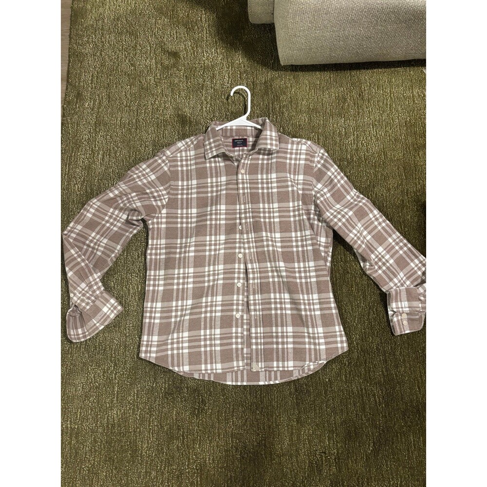 Untuckit Men’s Medium tan Flannel Shirt